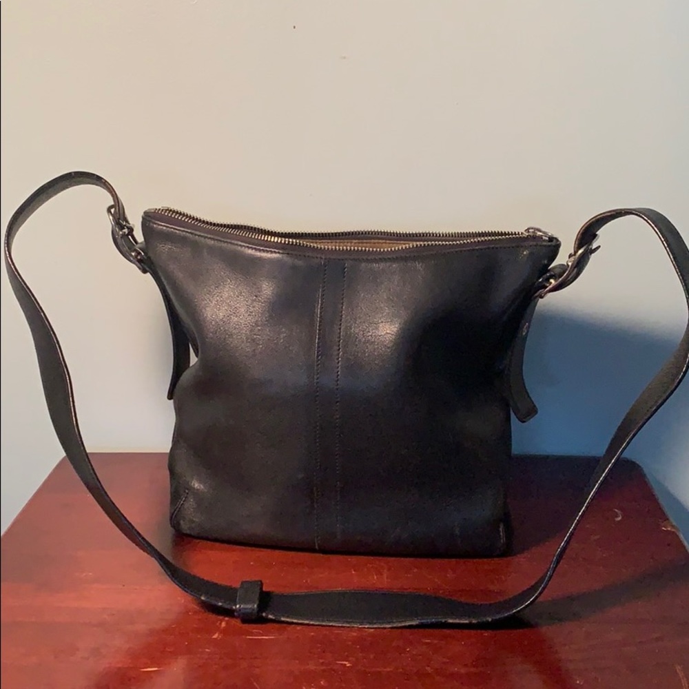Vintage coach black leather bag